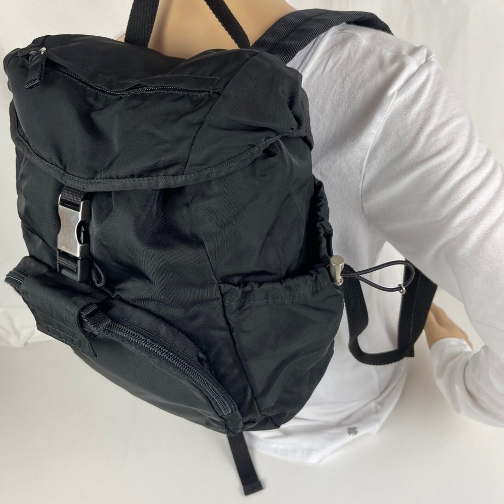 Prada Black Medium Re-Nylon Backpack - Authentici… - image 1